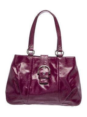 Coach Soho Plum Patent Leather Large Carryall Tote